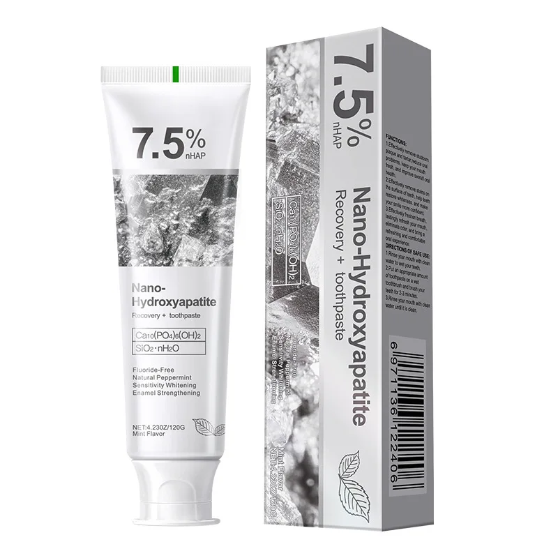 1/2/3Pcs Fluoride-Free Hydroxyapatite Toothpaste Nano-HAP Whitening Gentle Mint Breath Refreshing Stain Removal Oral Care