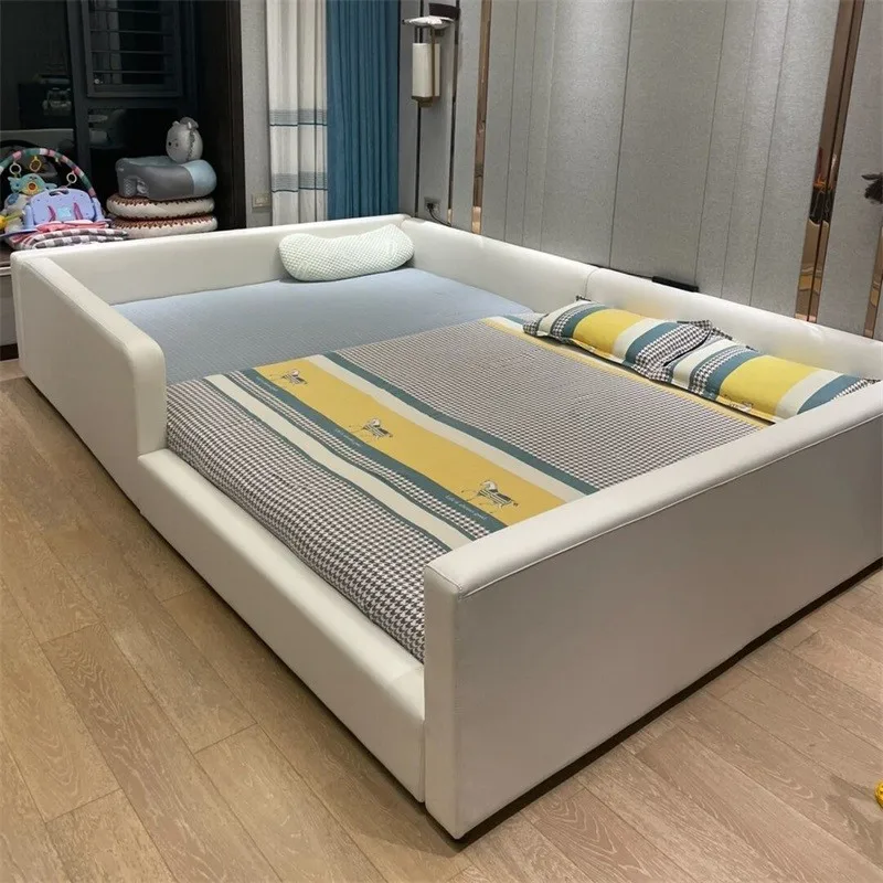 Tatami parent-child splicing bed master bedroom oversized widened two-child bed three-child bed