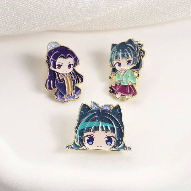 Maomao Light Novel Brosche Emaille-Pins – Süße japanische Anime-Cartoon-Charakter-Broschen, Anstecknadeln, Schmuckgeschenk für Fans und Freunde – Detail 11