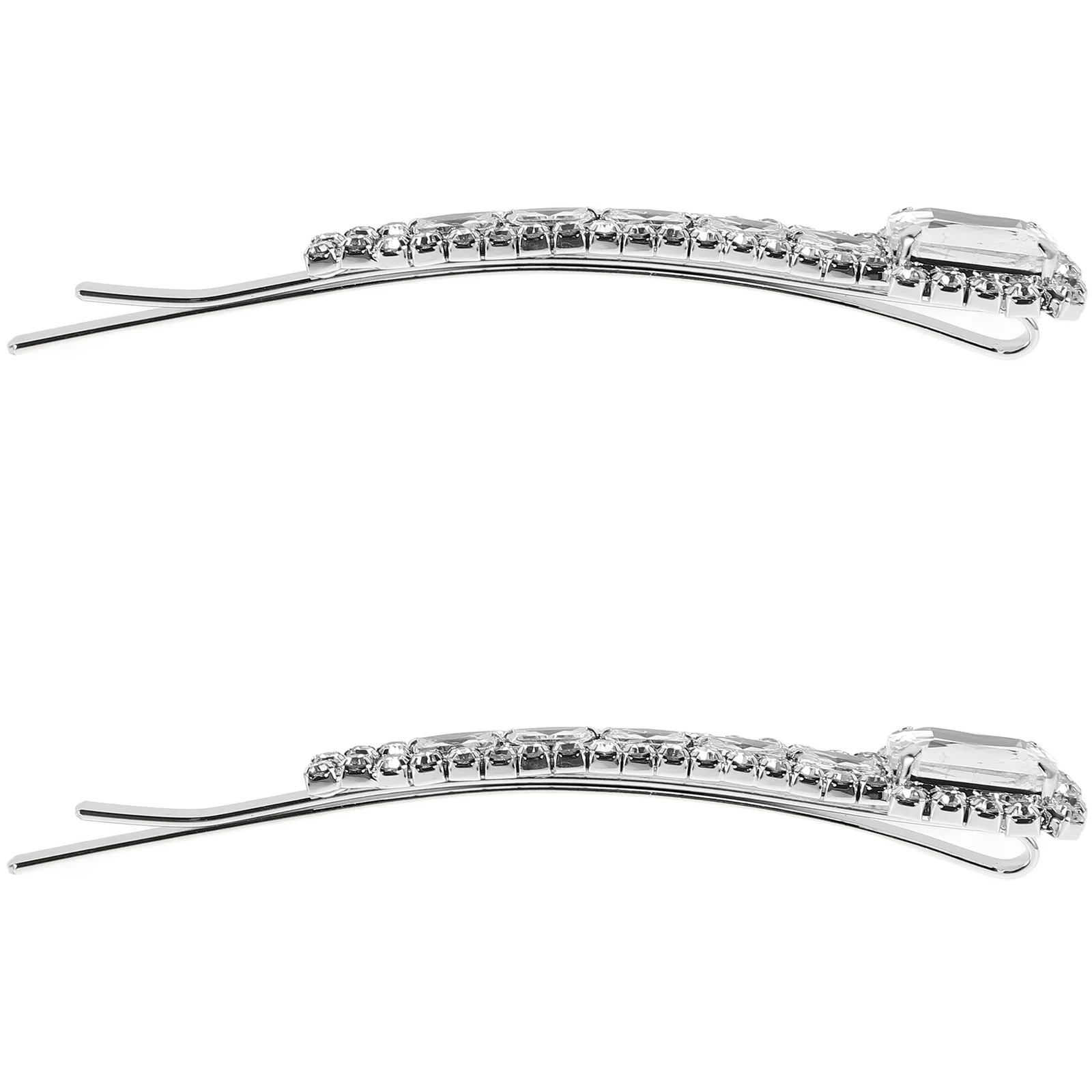 

2pcs Clip Rhinestone Clip Pin Hair Bobby Pin Side Glitter Barrettes Hairpins Iron Accessories Decorative Jewelry