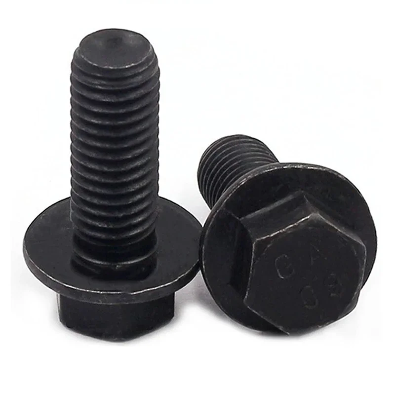 M5 M6 M8 M10 M12 M14 M16 Grade 10.9 High Strength Black Carbon Steel Hexagon Hex Head Flange Screws Bolts