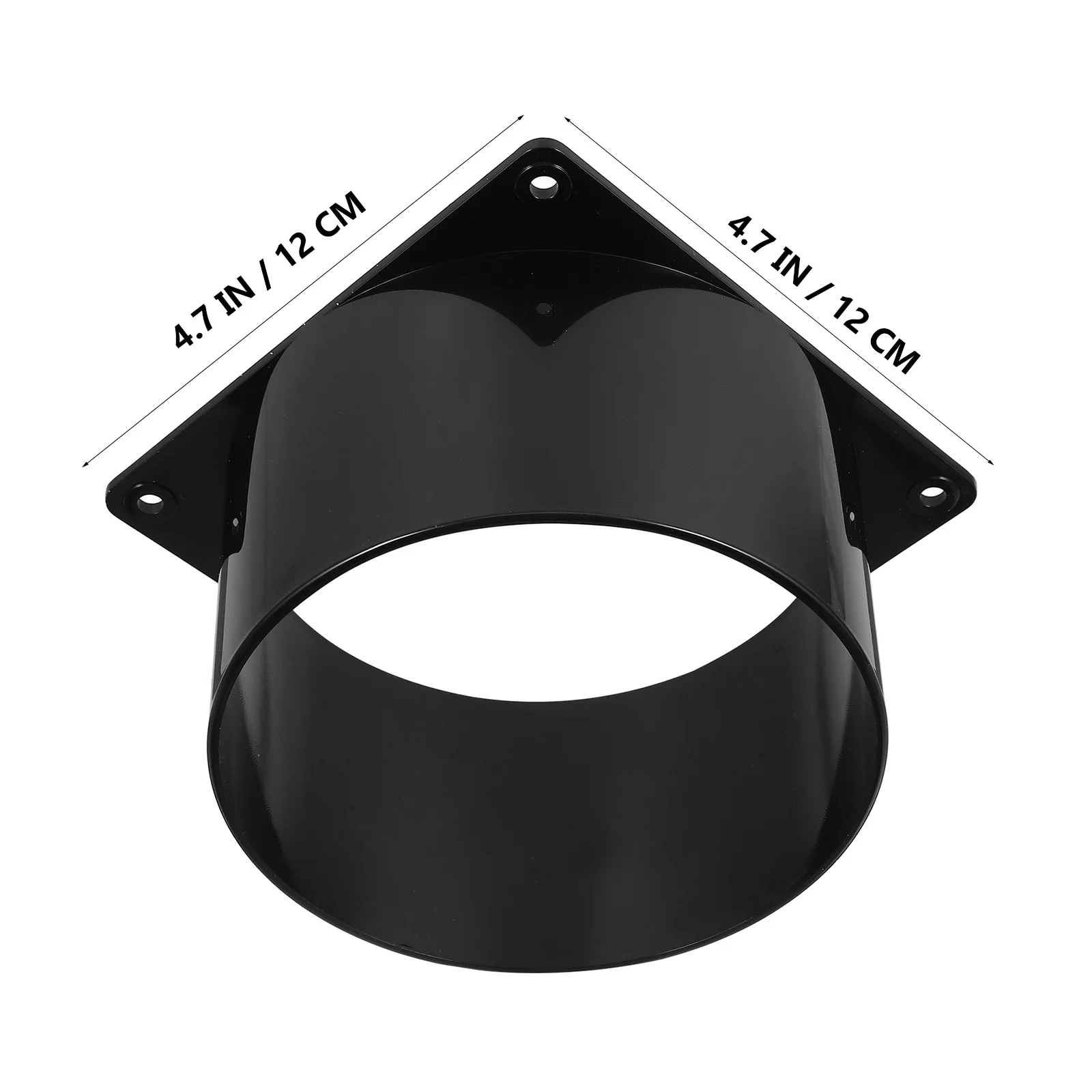 Connettore flangiato inferiore quadrato in ABS Accessorio per collegamento ventola per tubi Adattatore per condotto d'aria per ventole di scarico Asciugatrici Cappe da cucina Polvere