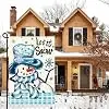 Let It Snow Christmas Snowman Garden Flag 12x18 Inch Double Sided jjp