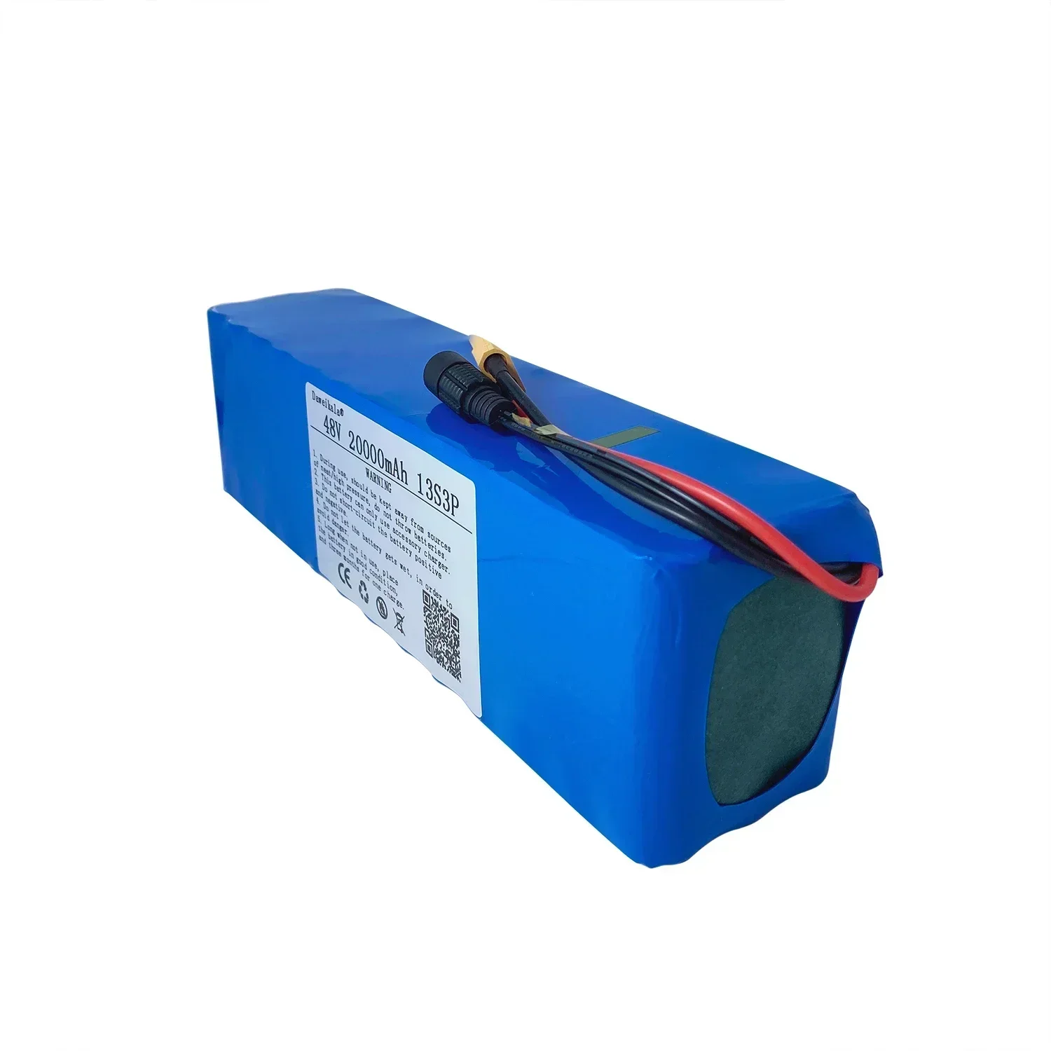 48V Battery 20Ah 13S3P XT60 DC 18650 Lithium ion Battery Pack 20Ah For E-Bike electric motor 54.6v 500W with BMS charger