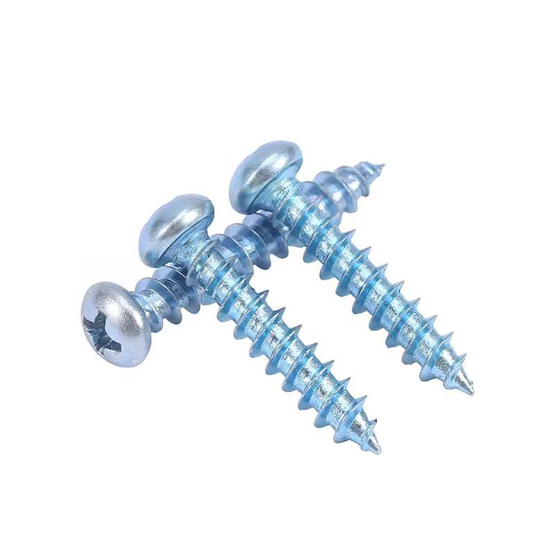 GB845-76 Hardened Galvanized Cross Pan Head Self Tapping Wood Screws, Household Hardware Fasteners M3 M4