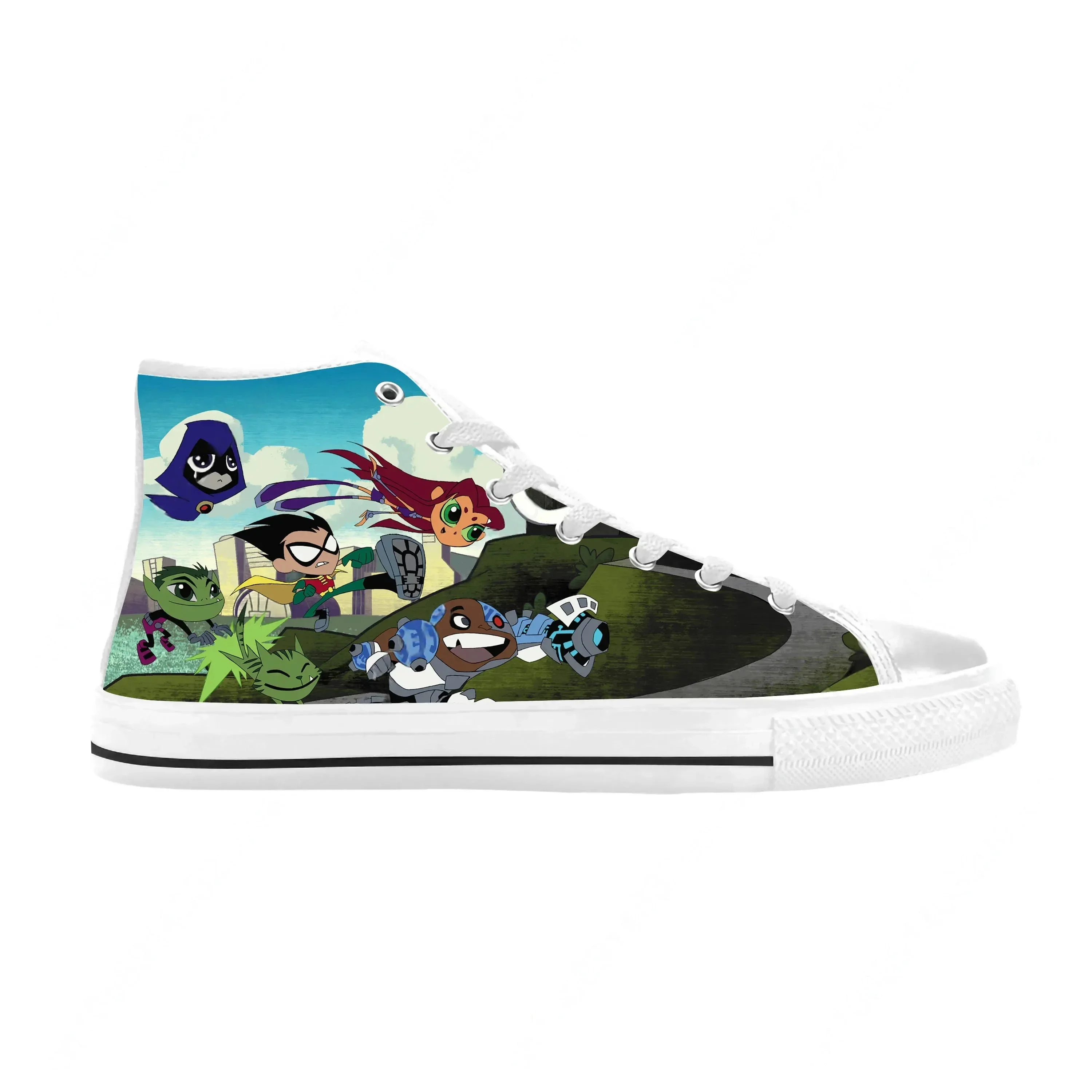 Titans Anime Cartoon Manga Comic Teens Superhero Casual Cloth Shoes High Top Comfortable Breathable 3D Print Men Women Sneakers