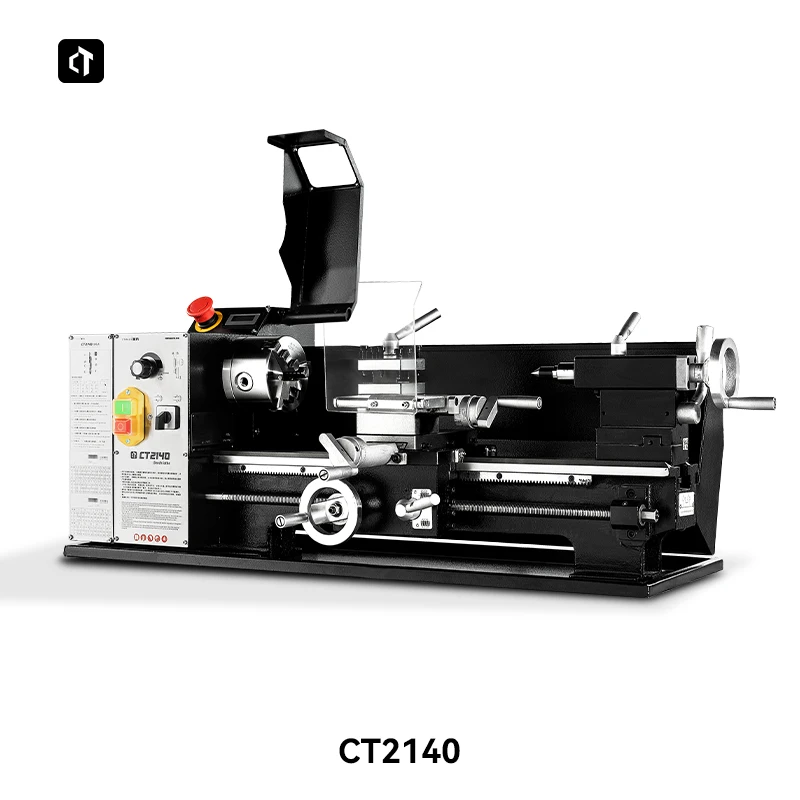CT2140 Mini Lathe for Hobby and DIY Use 600W Laboratory Teaching Bench Metal Lathe Machine Variable Speed