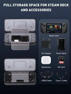 Tas Jinjing untuk Konsol Game Steam Deck Tas Penyimpanan Portabel dengan Slot Kartu Interlayer untuk Aksesori Game Steam Deck 12 kasus steamdeck penjualan terbaik - №