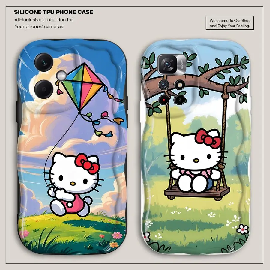 Sanrio Cartoon Hellokitty Case for Xiaomi Redmi Note 13 11S 12 10S 12S 10 Lite 11 14 Pro Plus Soft Phone Cover