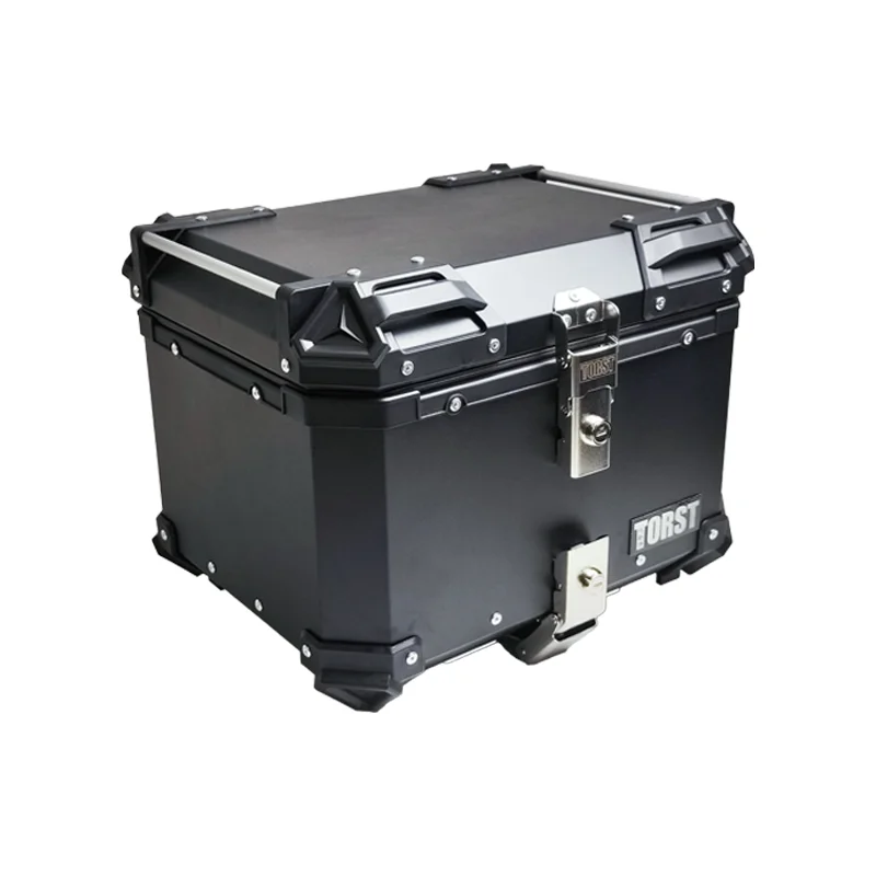55L Motorcycle Trunk Tail Box With Security Lock Aluminum