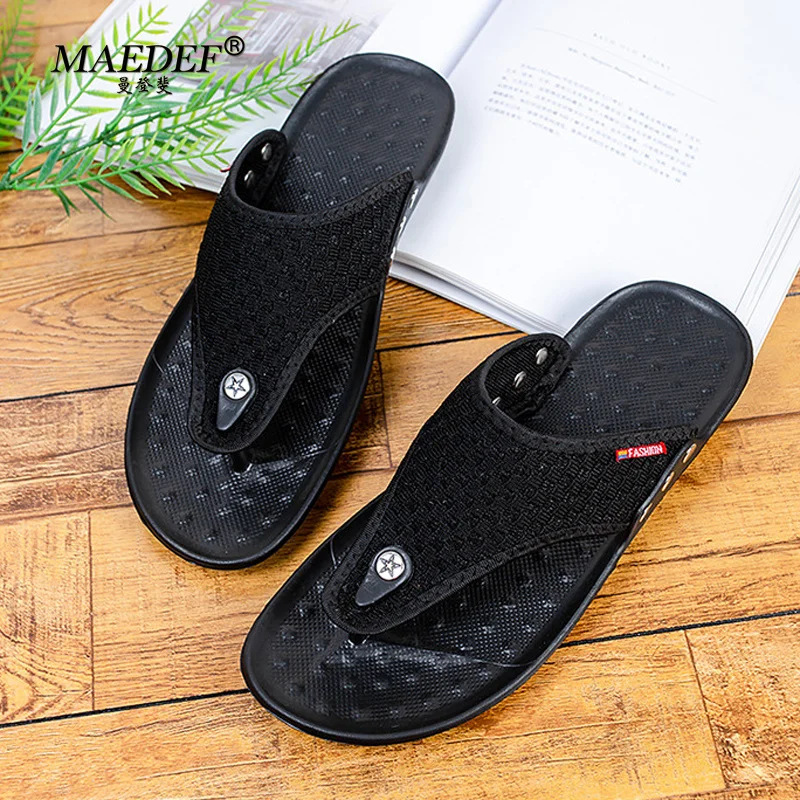 Men Fashion Non-Slip Flip Flops 2026 Summer Slippers Outdoor Beach Soft Comfortable Men Shoe Slip on High Quality Travel Sandal