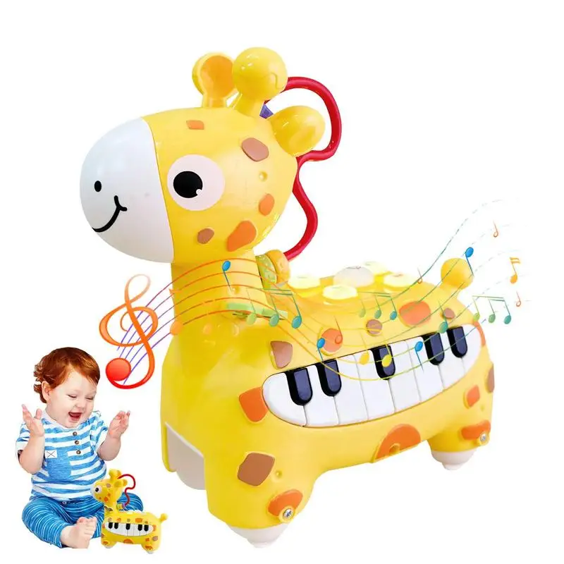 Piano Music Light Toy Deer Shape Storytelling Toy Portable  Musical Instruments Toys Electronic Learning Sensory Toy For Kids