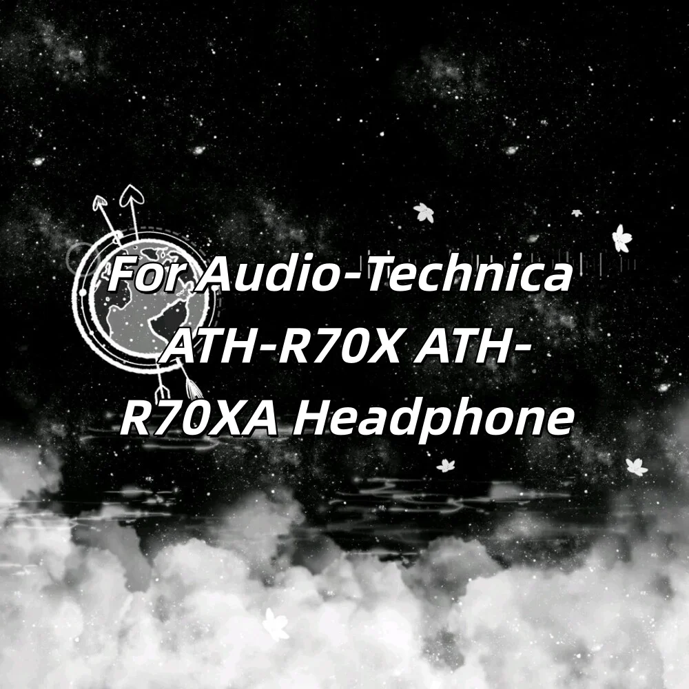 16 Core Earphone Cable Braided Black Plated Silver For Audio-Technica ATH-R70X ATH-R70XA Headphone Headset 8863