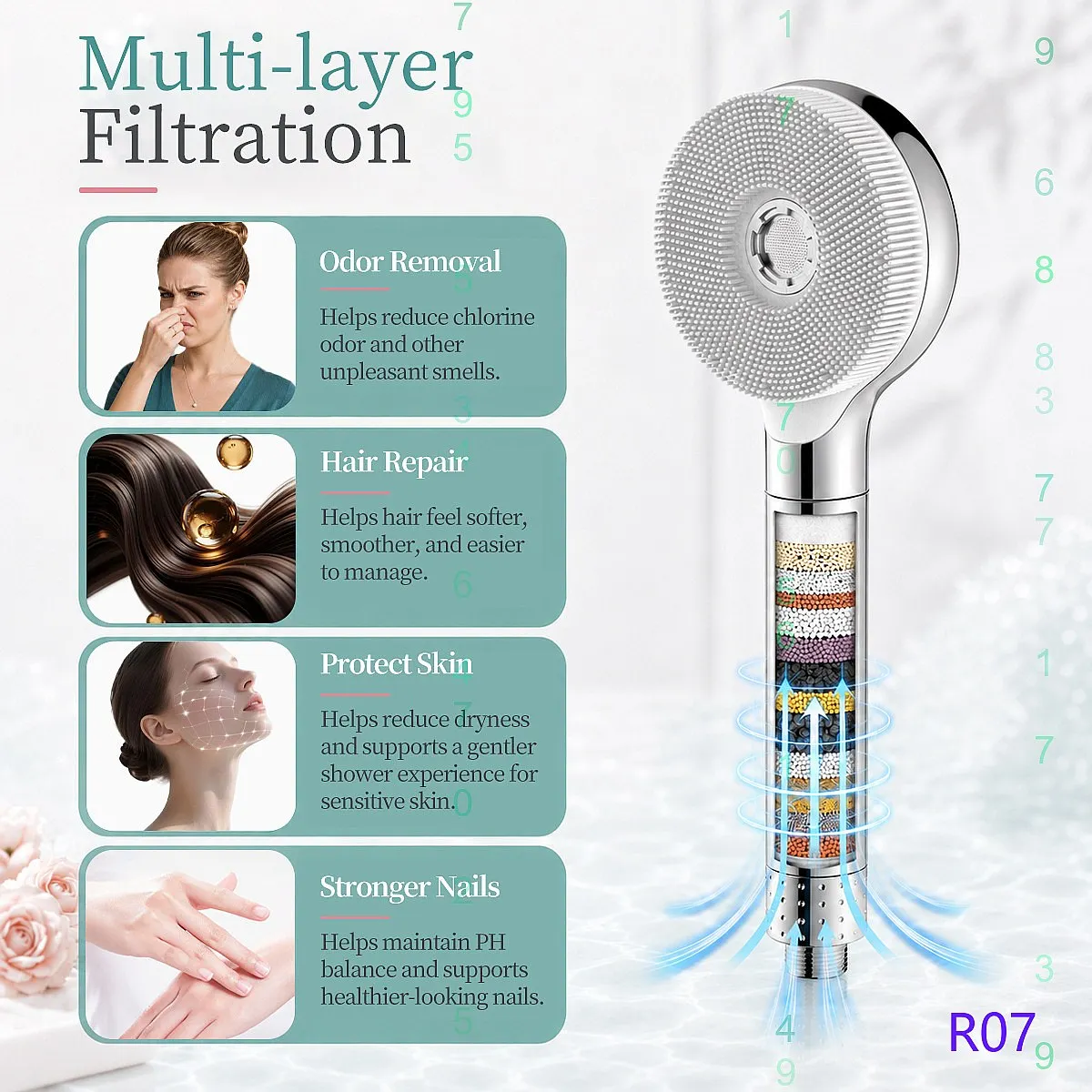 Oversized American Style Handheld Shower Head High Pressure Bathroom Spray Nozzle