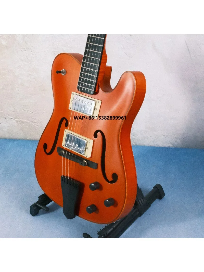 Yunzhi for Handcraft Archtop Carved Solid Maple Spruce Top Ebony Fingerboard Flamed Maple Back/Sides Hollow Body Guitar