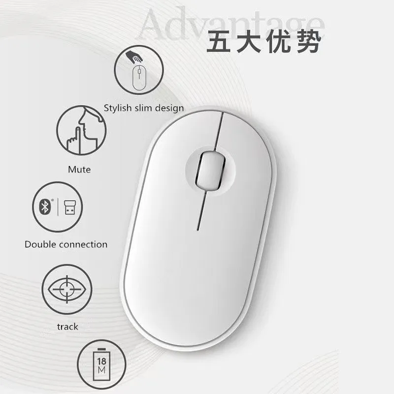 Colorful Pebble Wireless Bluetooth Mouse Original Mini Thin 1000DPI High Precision Optical Tracking Unifying for Laptop PC