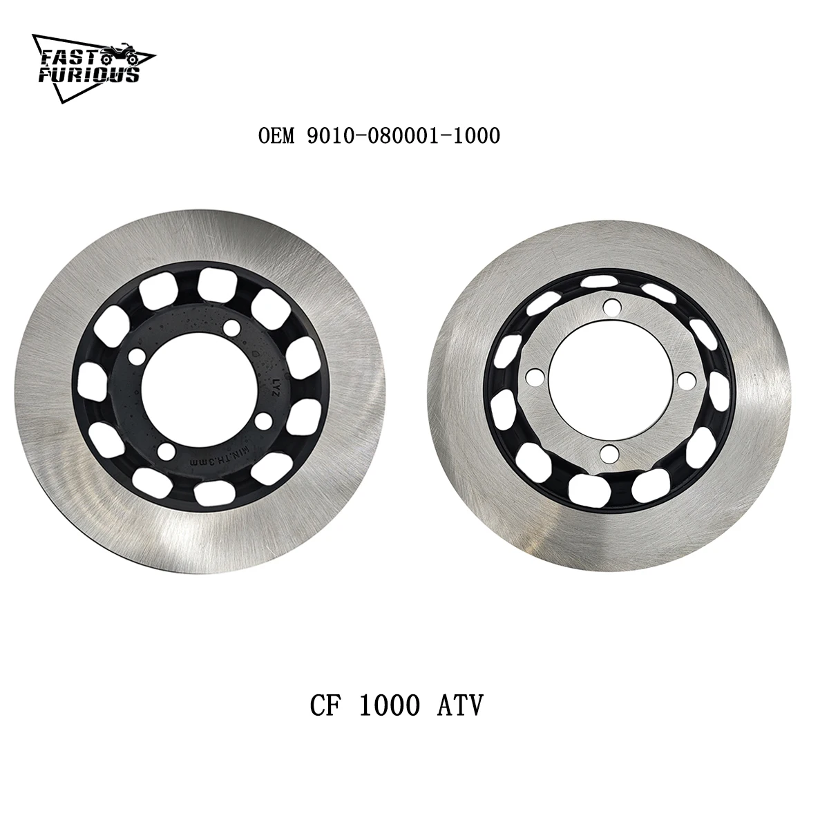 2PCS FRONT BRAKE DISC Russian status 9010-080001-1000 CF500 800 1000 ATV