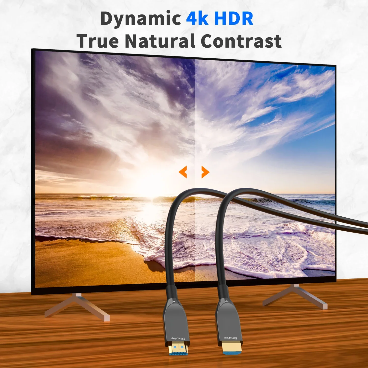 HDMI Dài 2.0 Cáp Quang 4K 60Hz Màn Hình AOC HDMI Cáp 5M 10M 20M 50M HDCP2.2 HDR 18Gbps Tốc Độ Cao Cho Tivi LCD Laptop