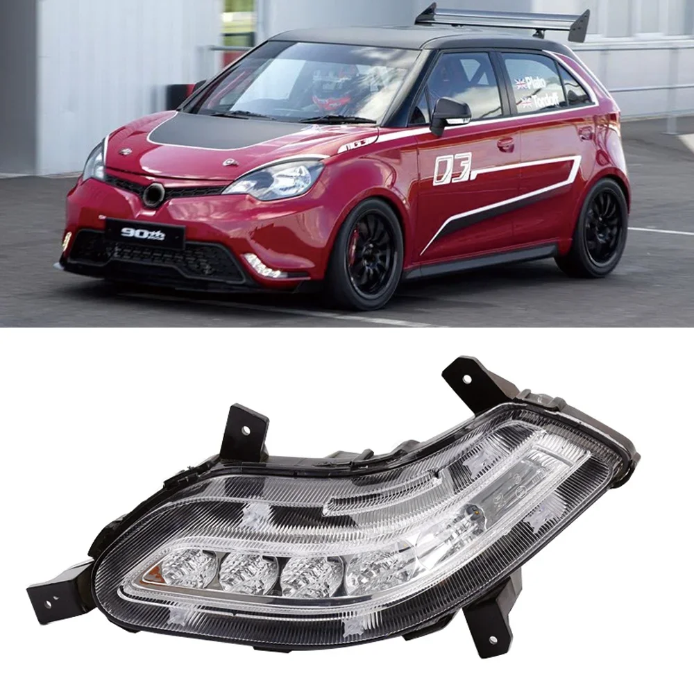 Kamshing ل SAIC ROEWE MG3 2014-2016 سيارة الجبهة الوفير الضباب ضوء مصباح الضباب DRL النهار تشغيل ضوء الضباب مصباح