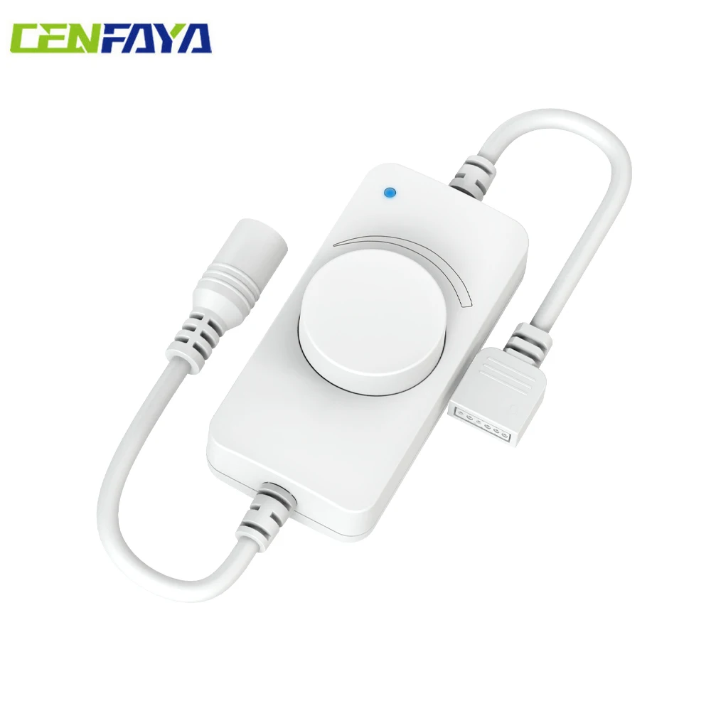 CENFAYA LED Knob Controller Dimmer DC 12V 24V dimming smoothly without any flash For Single Color CCT RGB RGBW RGBCCT LED Strip