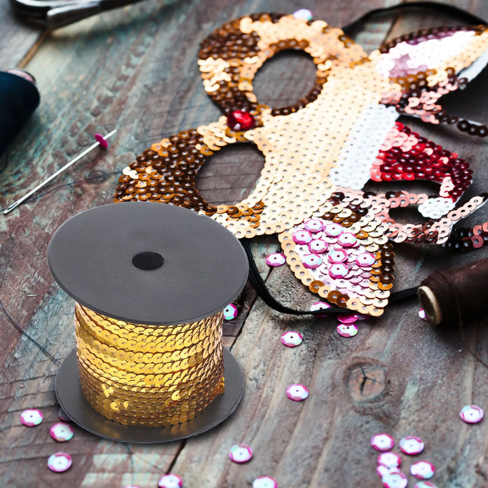 

1 Roll PVC Bright Sequins Hand Sewing Decorative Round Sequins for DIY Crafts Apparel Jewelry Accessories DIY Crafts