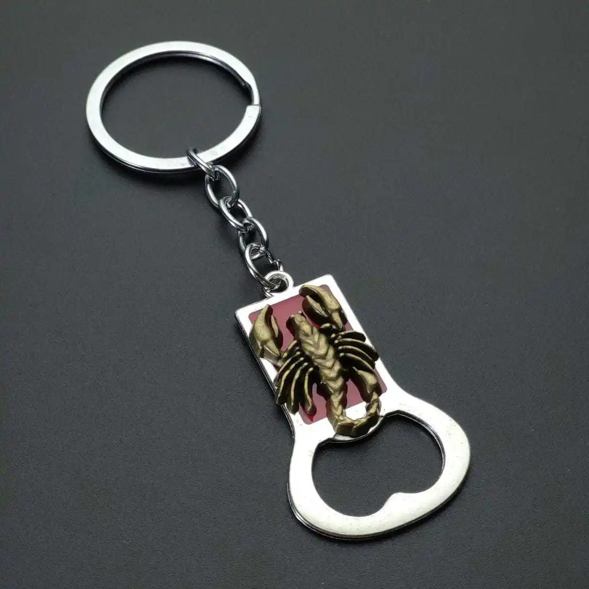 Kreativer Modischer Tierkopf-Flaschenöffner mit Tigerdesign, Schlüsselanhänger, Tragbarer Mini-Taschen-Metall-Schlüsselring, Auto-Zubehör, Party-Geschenk – Detail 5