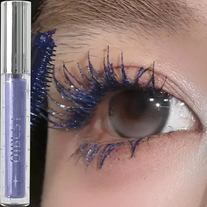 Waterproof Shiny Purple Mascara Glitter Diamond Sliver Gold Mascara Lasting Quick Dry Lengthening Curling Lash Makeup Cosmetics