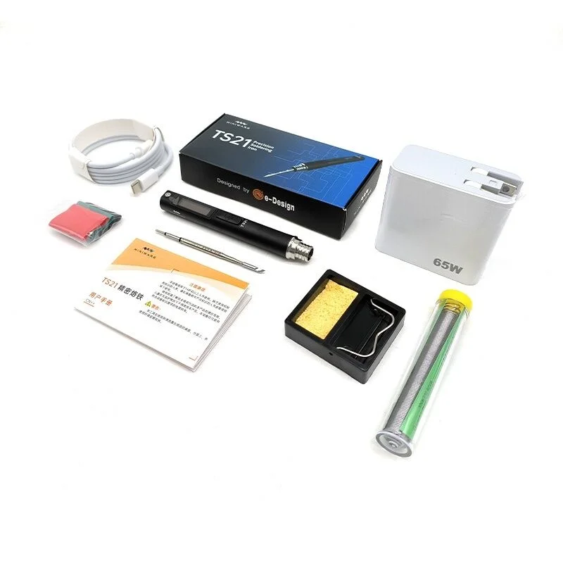 MINIWARE TS21Smart Soldeerbout OLED Digitaal Scherm Vultlicht Meertalige Slimme Sensor Slaapstand DIY Lasreparatiegereedschap