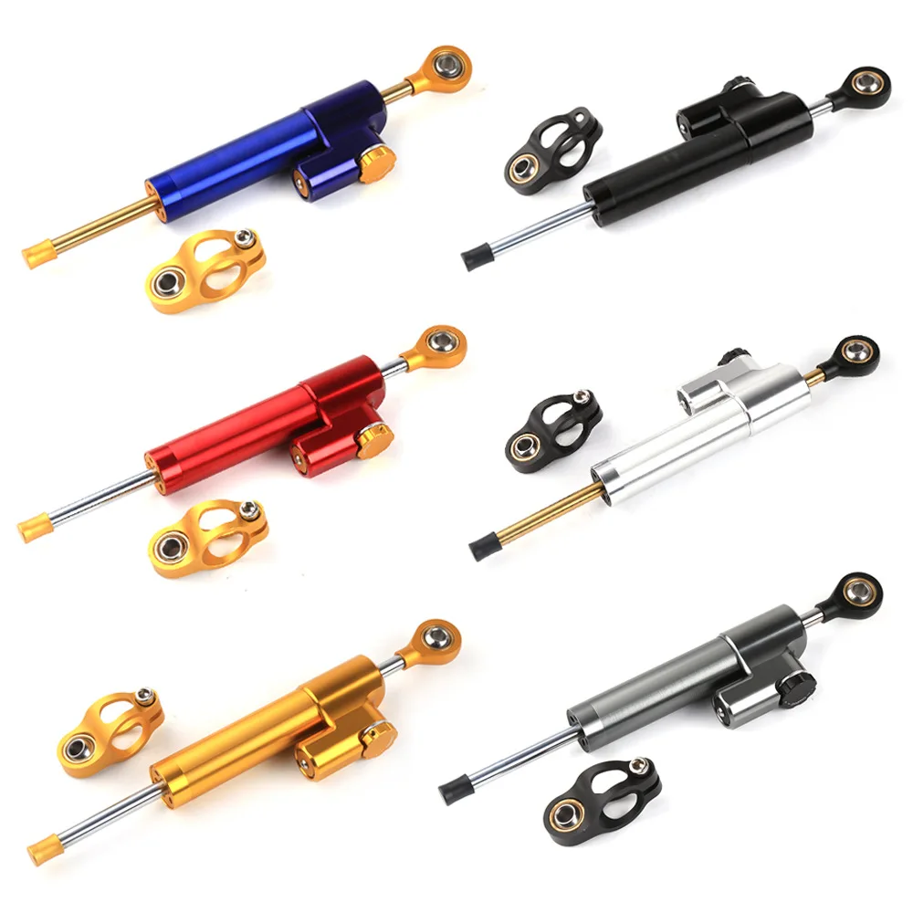 Suitable for motorcycle handlebar accessories, aluminum alloy titanium ruler, universal steering shock absorber stabilizer
