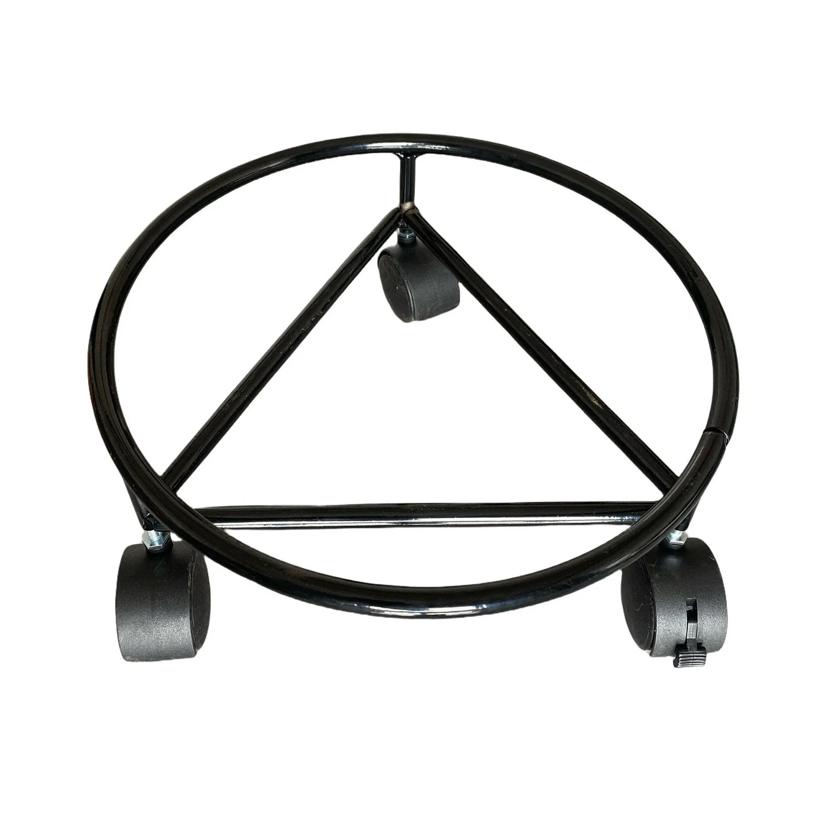 Heavy Duty Round Plant Stand with Lockable Casters, 30cm Rolling Planter Stand for Indoor Outdoor Garden Use