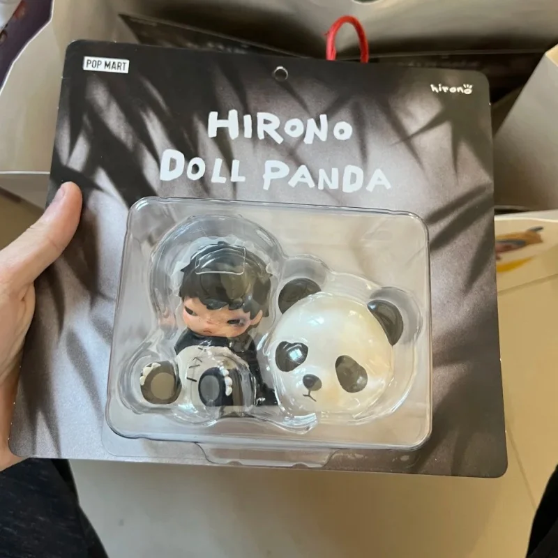 

Genuine POPMART Hirono Doll Panda Handheld Hanging Card Handheld Blind Box Toy Pendant Trendy Fashion collection Birthday Gifts