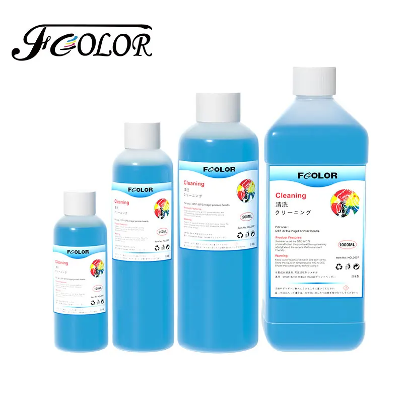 

FCOLOR 1000ml DTF Cleaning Solution For Epson DX5 L18050 L1800 L805 L800 1390 I3200 XP600 DTF Printer DTF Ink Cleaning Liquid