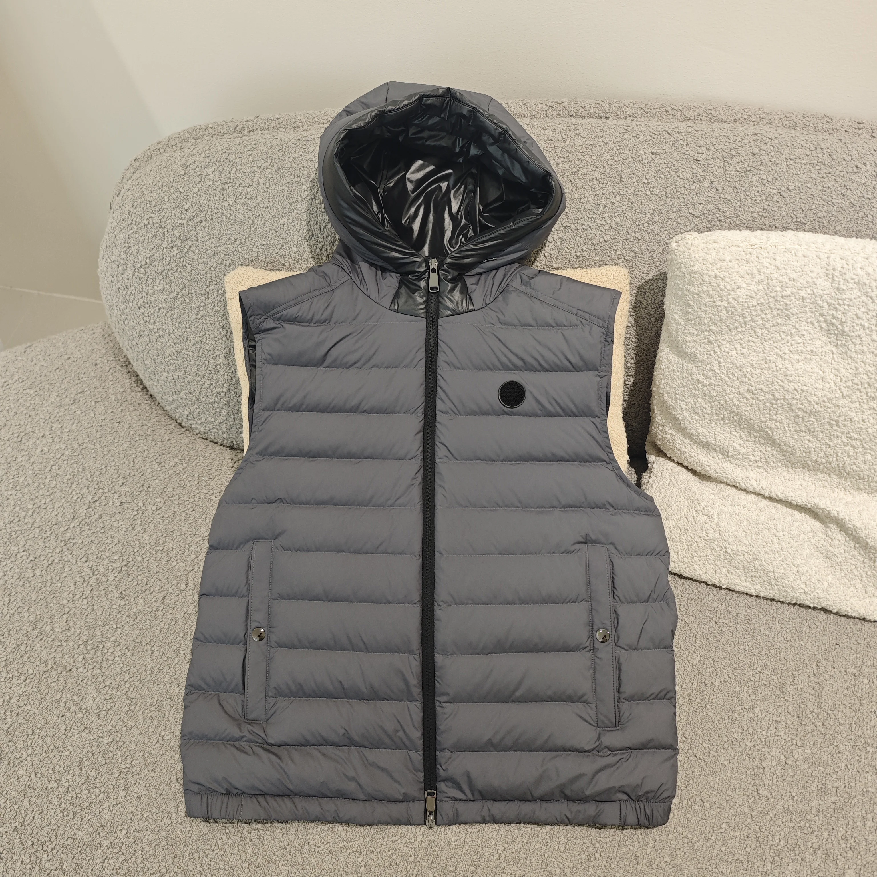 جديد وصول الخريف/الشتاء الرجال أوزة أسفل مقنعين سترة دون أكمام للجنسين ، سترة دافئة ، المشي لمسافات طويلة ، التخييم ، في الهواء الطلق التنقل اليومي #1