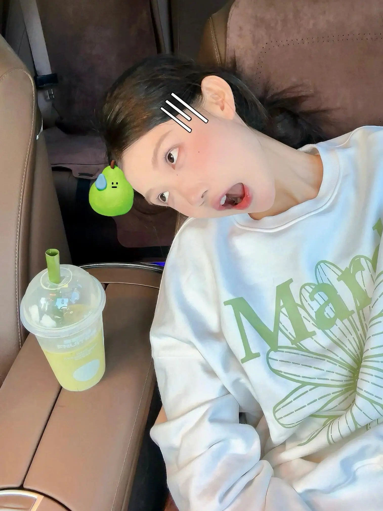 Sweat-shirt Chic coréen pour femmes, doublé, ample, rond, imprimé marguerite, haut polyvalent, décontracté, vêtements toute la journée, début d'automne