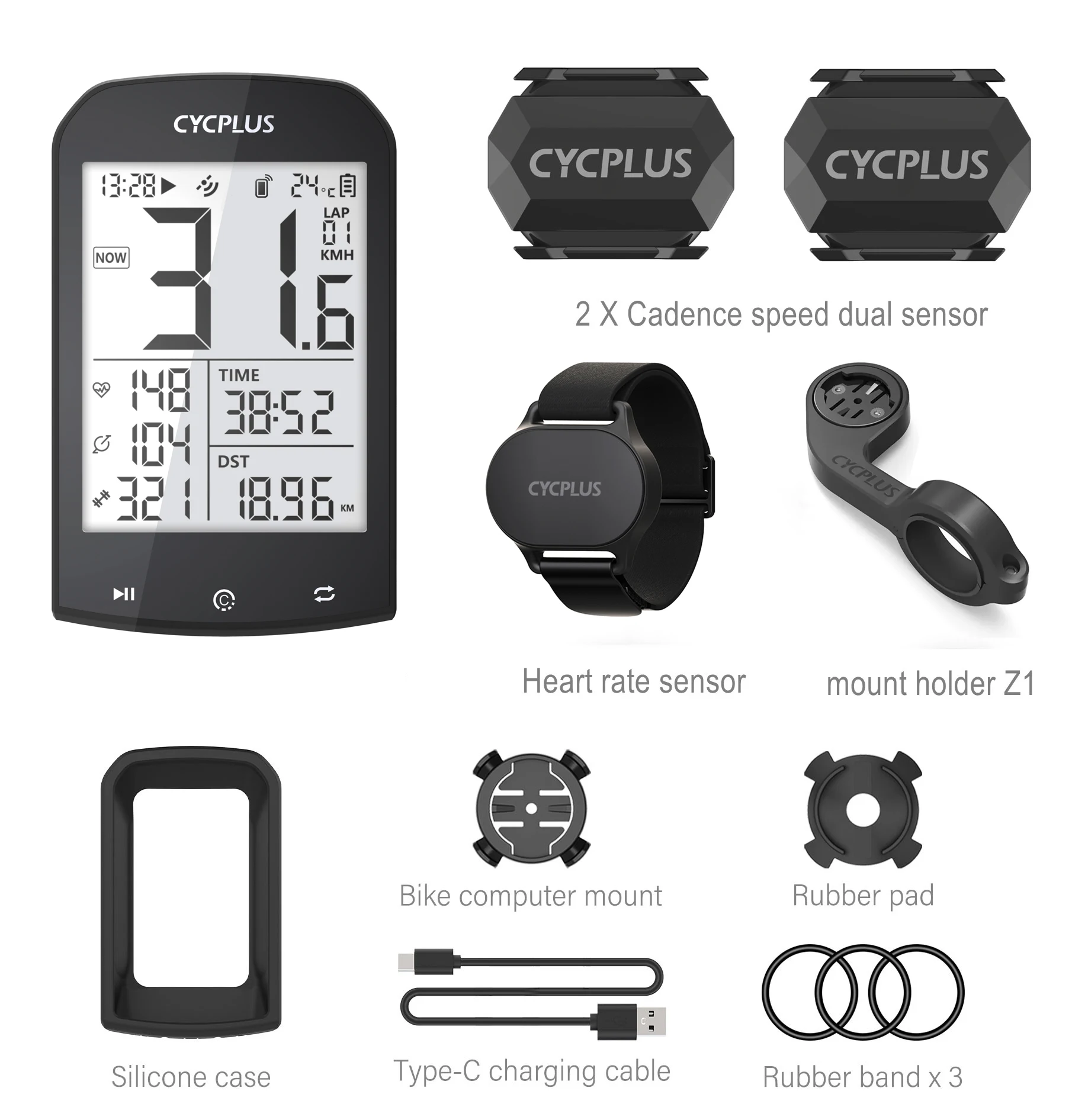 CYCPLUS M1 Fahrradzubehör GPS Fahrradcomputer Radfahren Tachometer BLE 5.0 ANT+ Zyklus Ciclismo Kilometerzähler für Fahrrad