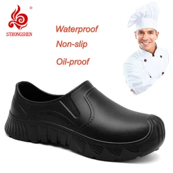 STRONGSHEN Men Chef Shoes Breathable Hole Restaurant Kitchen Working Shoes Non Slip Women Nurse Shoes Wear-Resistant Casual Shoe