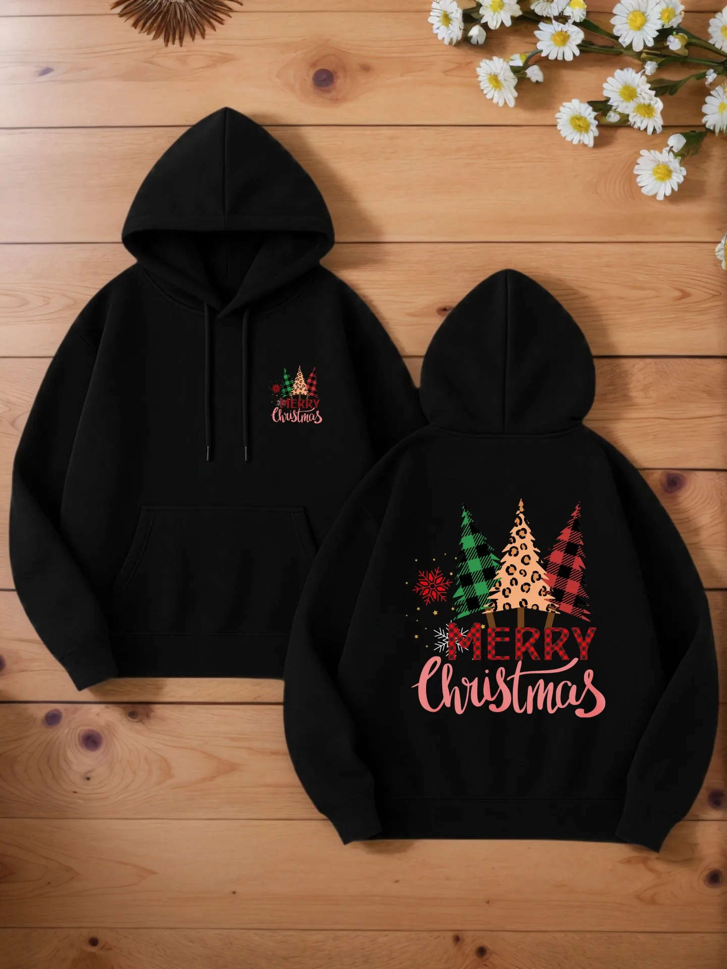 

Мужская толстовка с рисунком, принт рождественской елки, повседневный стиль, на флисовой подкладке, для мужчин, для зимне-осенних нарядов