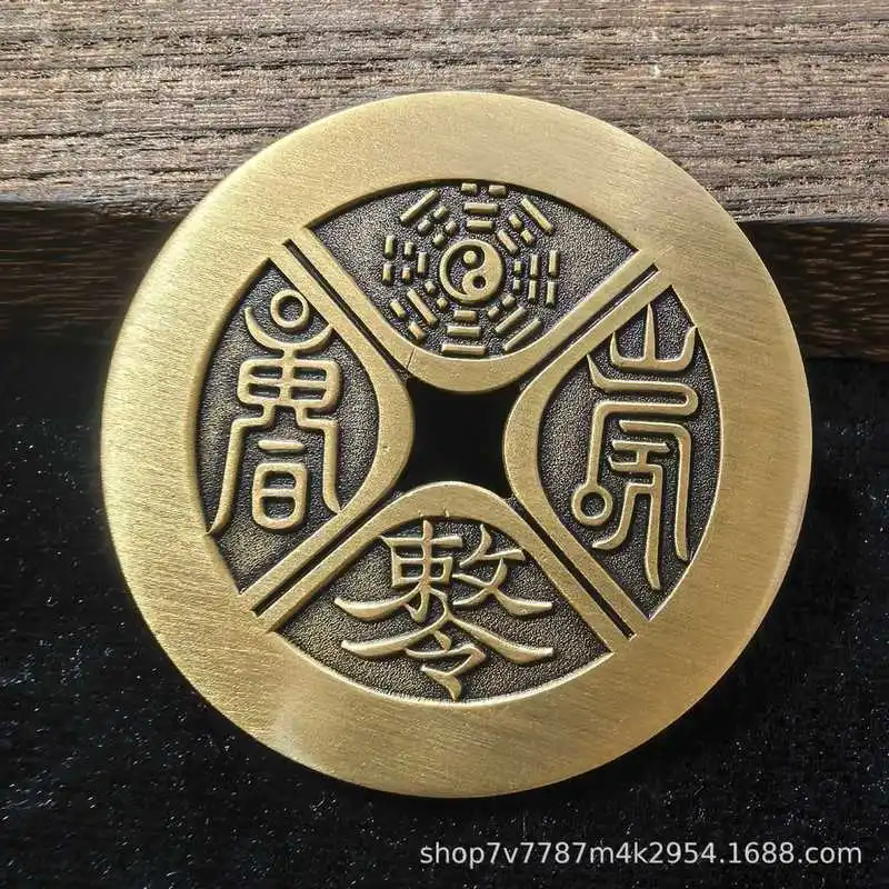 Brass craft item: Tai-Shang Lao-Jun Mountain Ghost Thunder Decree Money Ornament Pendant