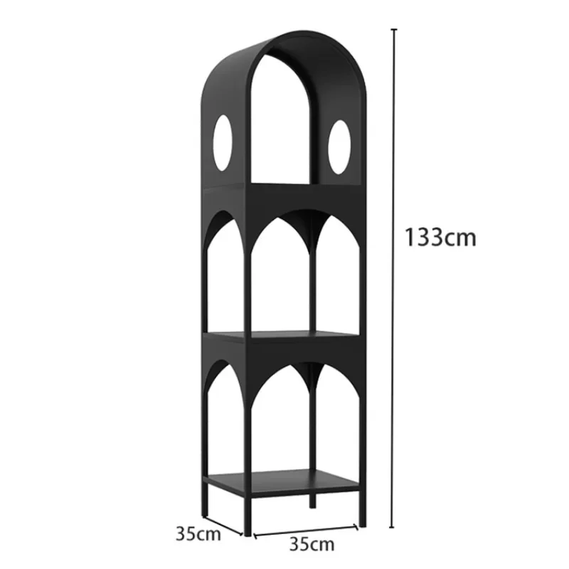 luxury high-end sense, creative floor bookshelf, commercial partition shelf, medieval home use, living room display shelf
