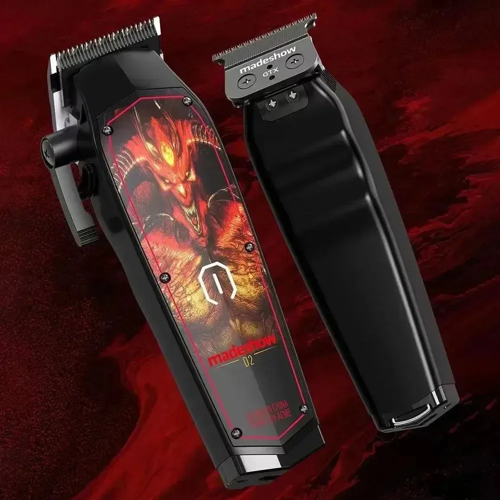 MadeShow D2 Professional Men's Cordless Electrodynamic Haircut Set M10 Hair Clipper M11 Trimmer Upgraded T-Blade