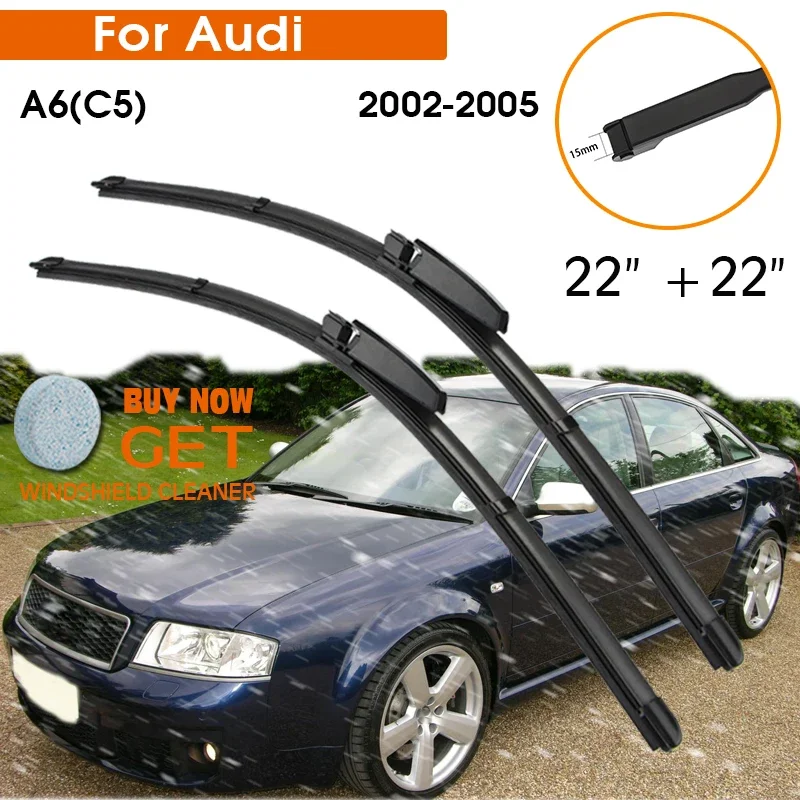 Car Wiper Blade For Audi A6(C5) 2002-2005 Windshield Rubber Silicon Refill Front Window Wiper 22\