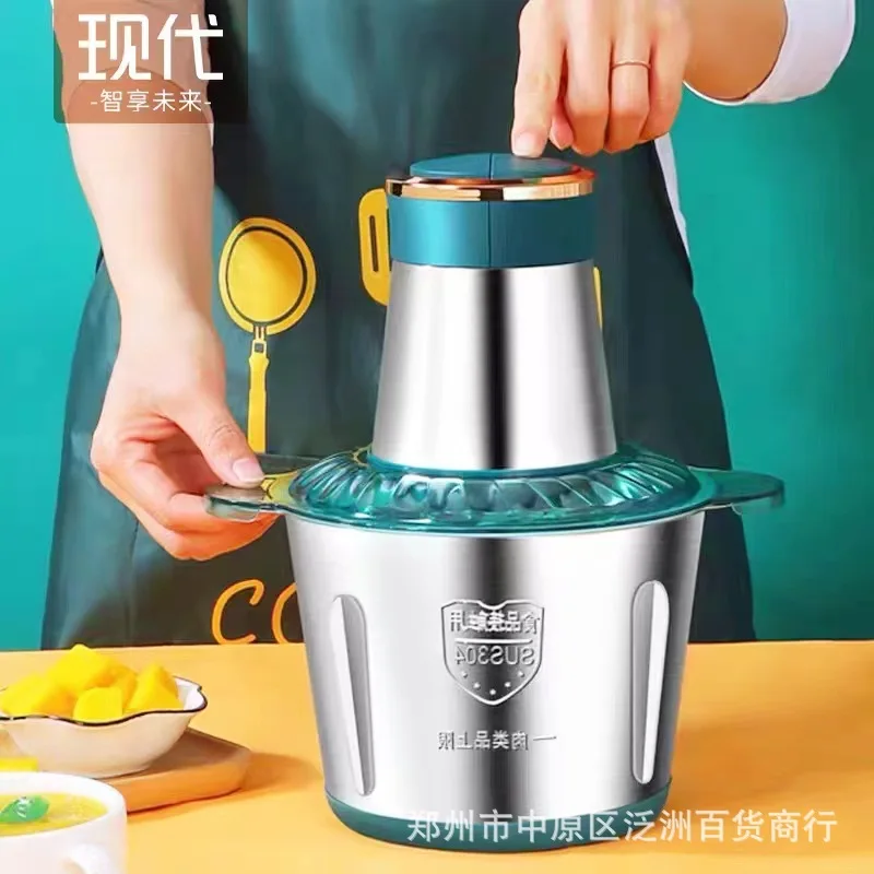

Modern Stainless Steel Meat Grinder Household Electric Small Fully Automatic Stirring Cooking Dumpling Large Capacity Meat Mince