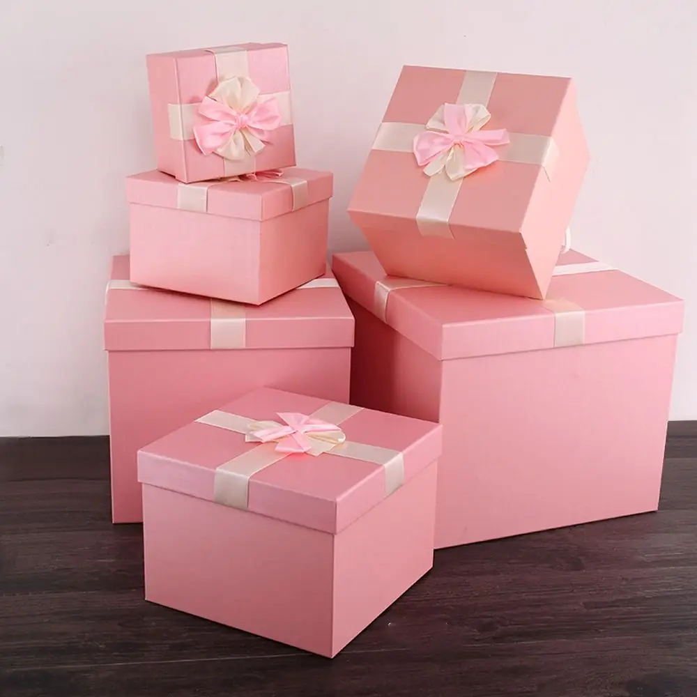 

Pink Christmas Gift Packaging Box Extra-large Size Advanced Festival Gift Box Beautiful Durable Birthday Gift Box Father's Day