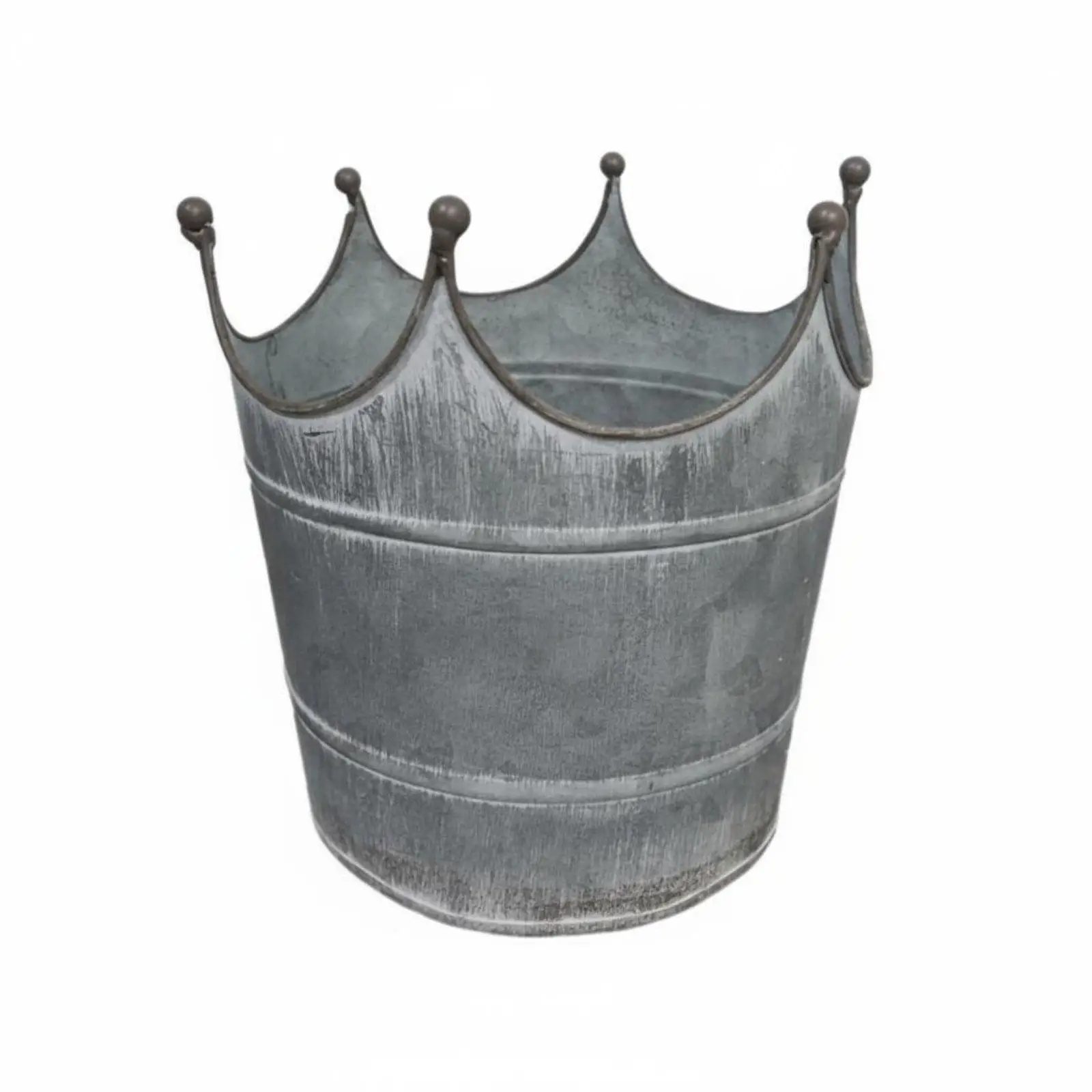 Crown Iron Planter Unique Design Flower Pot Metal Garden Accessories for Indoor Outdoor Balcony