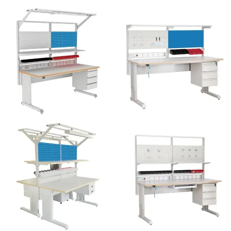 ESD workbench Heavy duty workbench with stainless steel frame for electronics and medical laboratories