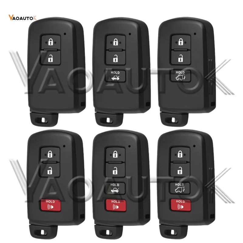 

Чехол для смарт-ключа для Toyota Corolla Avalon Camry RAV4 Land Cruiser Tacoma Prius C V со вставкой для ключа, чехол для дистанционного управления, коробка