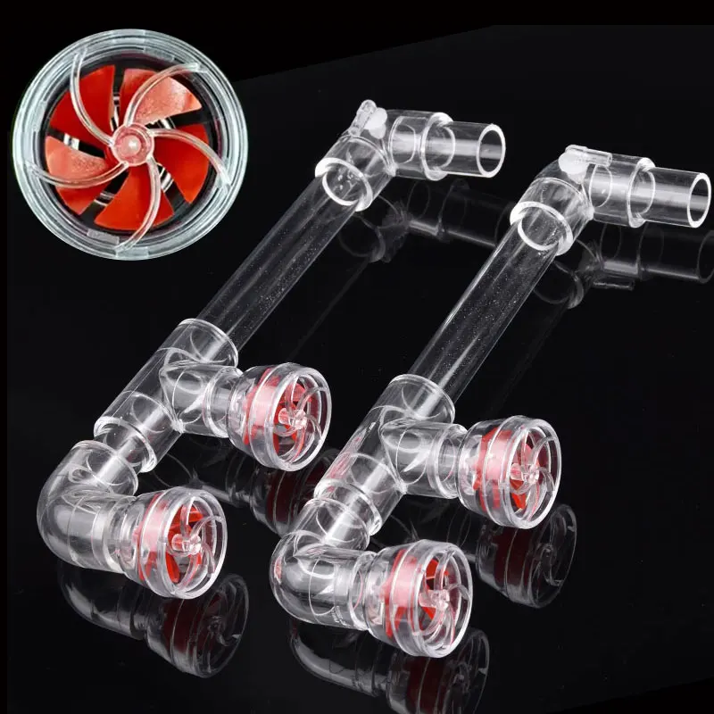 1Set DIY Auto-Rotating 5-Blade Fan Kit for Fish Tank Outlet Tube Accessories Fish Tank Outlet Aquarium Filter Screen Accessories