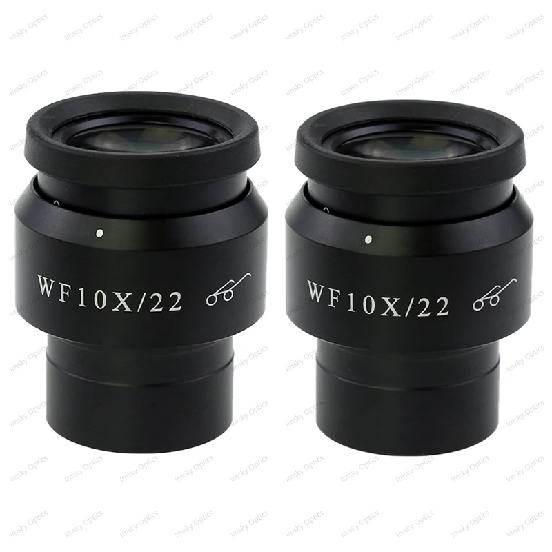 

2PCS WF10X/22 Microscope Wide Angle Eyepiece Ocular Eyepoint Lens Adjustable Wide Field 30mm Widefield Microscope Eyepiece