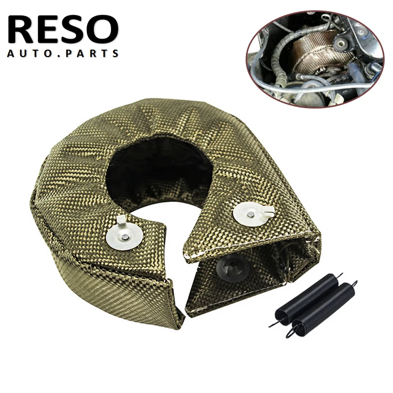 RESO - Turbo heat shield T3 turbo blanket fit for t2 t25 t28 gt28 gt30 gt35 and most t3 turbo 100% Full TITANIUM