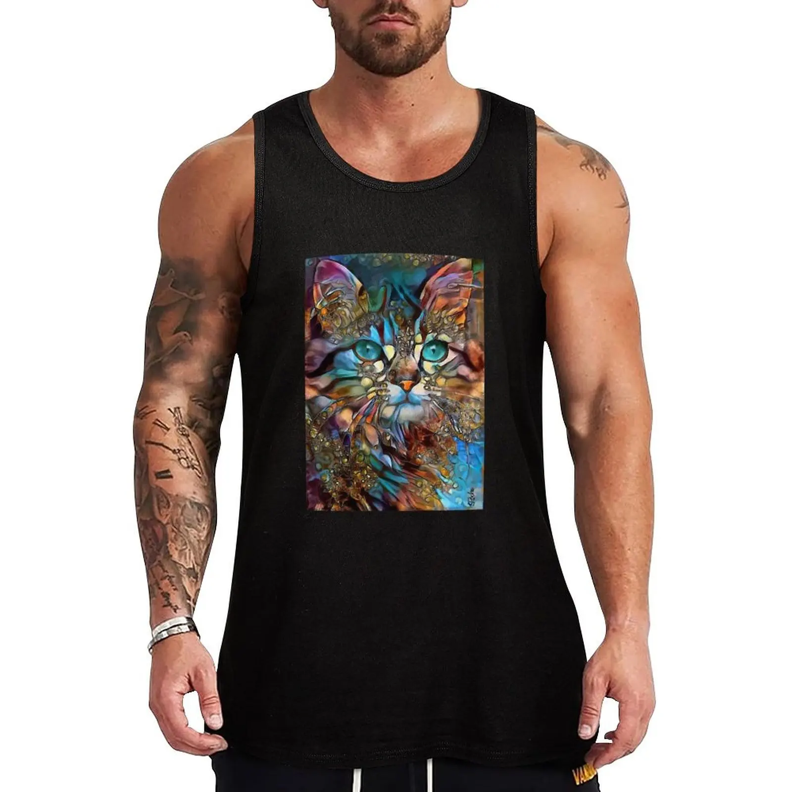 Andyna, cat, chat, cat, lea roche paintings Tank Top gym anime t-shirts